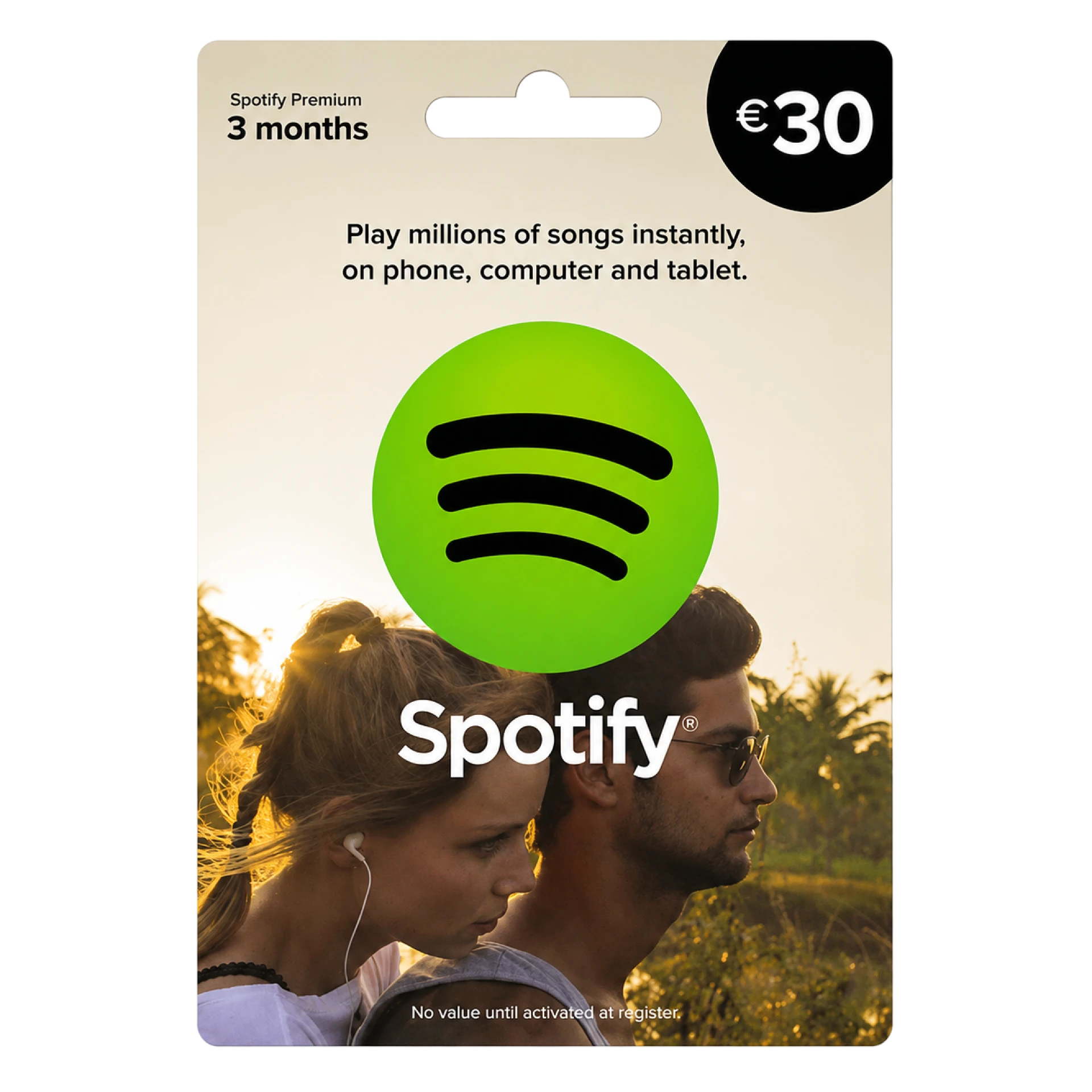 €30 Spotify Premium 3-month gift card